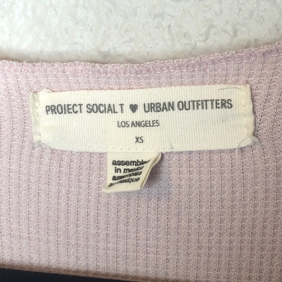 Urban Outfitters Pink Thermal Wrap Blouse - Picture 6 of 8